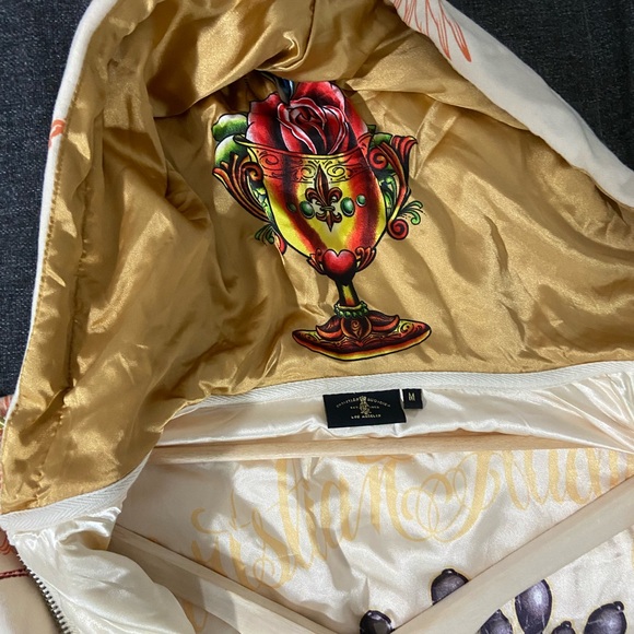 Authentic Christian Audigier "Charmed Life” Hoodie Rhinestones Men’s Size Medium - Picture 5 of 8